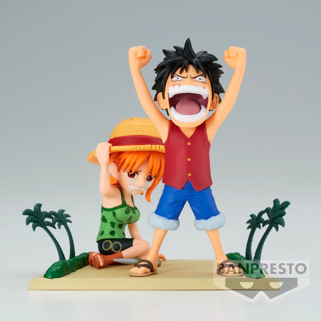 PREORDER ONE PIECE WORLD COLLECTABLE FIGURE LOG STORIES-MONKEY.D.LUFFY & NAMI-