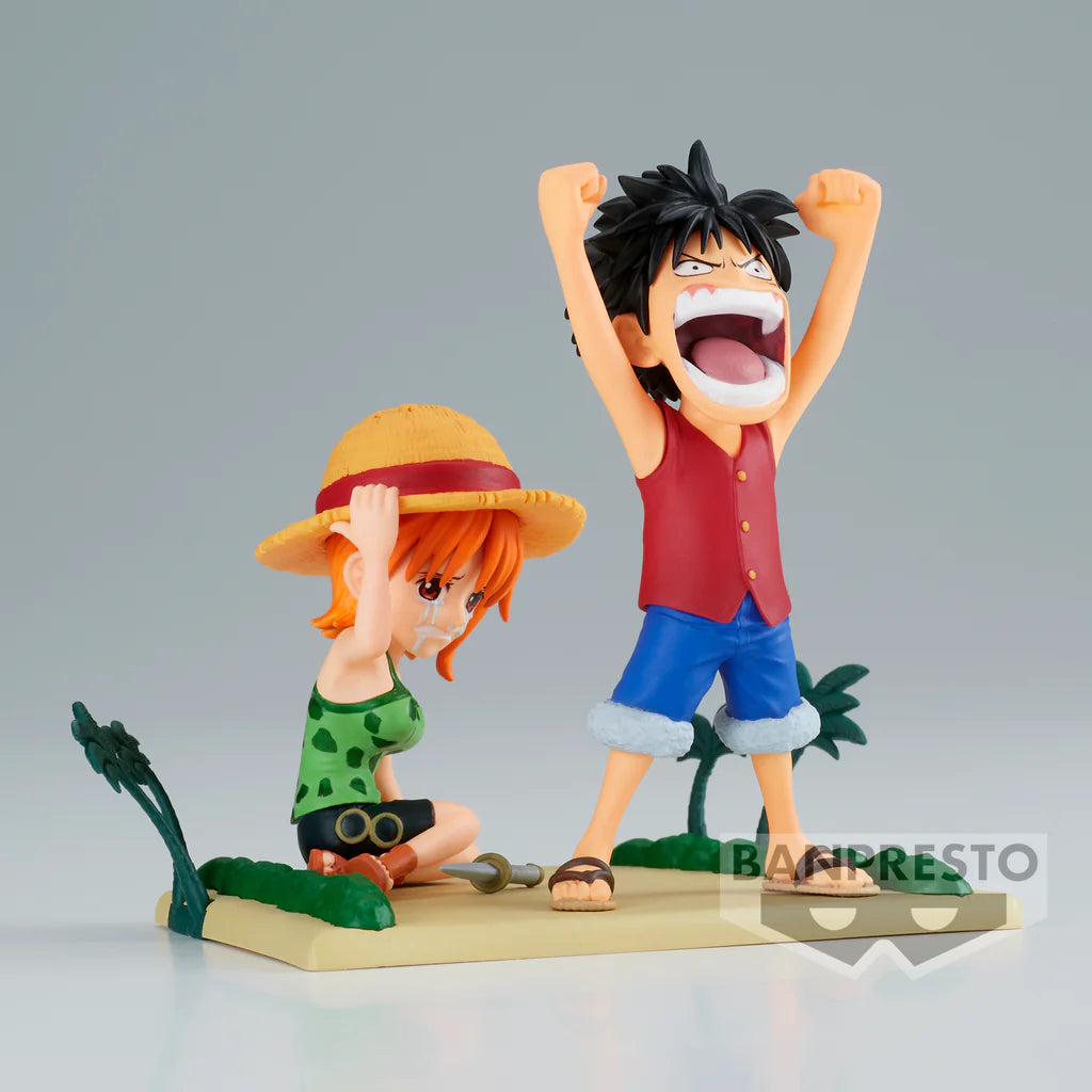 PREORDER ONE PIECE WORLD COLLECTABLE FIGURE LOG STORIES-MONKEY.D.LUFFY & NAMI-