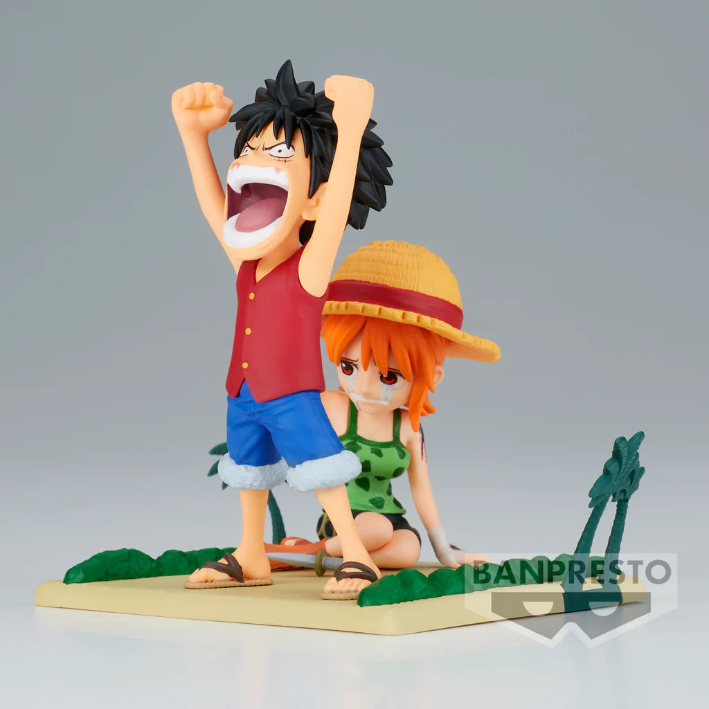 PREORDER ONE PIECE WORLD COLLECTABLE FIGURE LOG STORIES-MONKEY.D.LUFFY & NAMI-