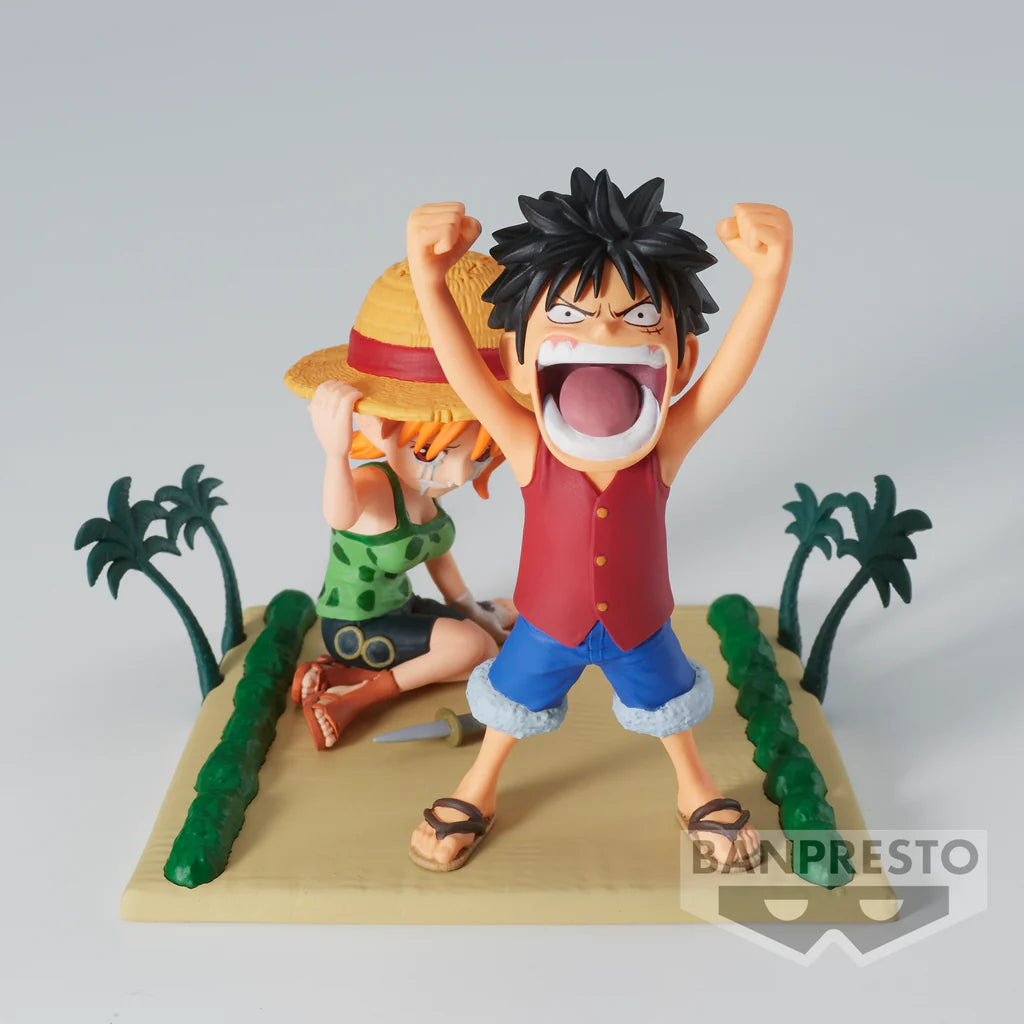 PREORDER ONE PIECE WORLD COLLECTABLE FIGURE LOG STORIES-MONKEY.D.LUFFY & NAMI-