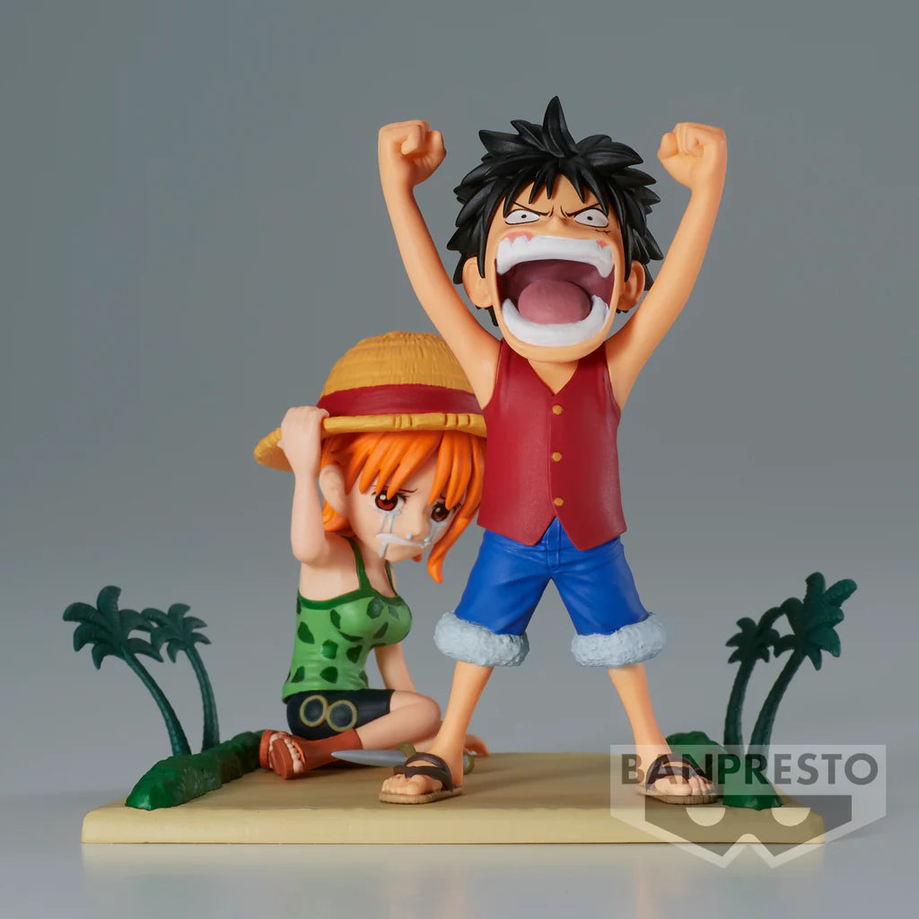 PREORDER ONE PIECE WORLD COLLECTABLE FIGURE LOG STORIES-MONKEY.D.LUFFY & NAMI-