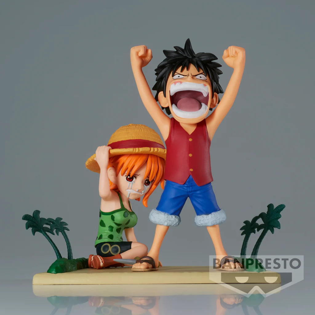 PREORDER ONE PIECE WORLD COLLECTABLE FIGURE LOG STORIES-MONKEY.D.LUFFY & NAMI-