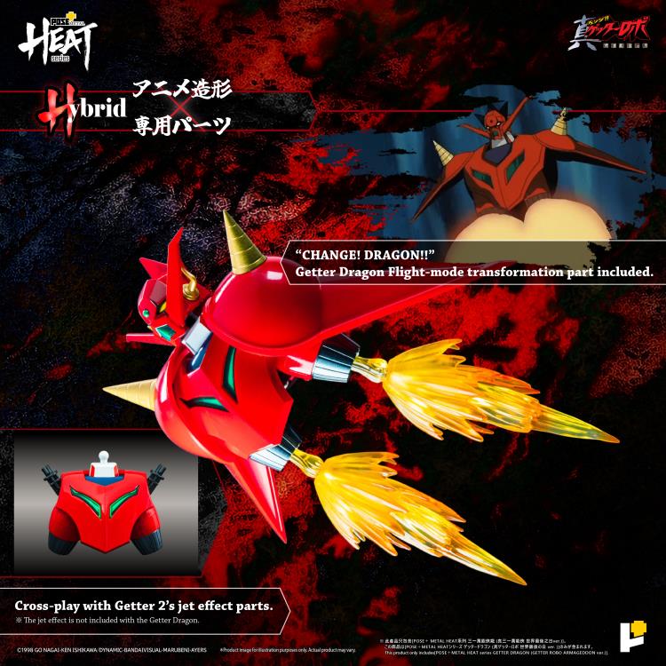 PREORDER Getter Robo Armageddon Pose+ Metal Heat Series Getter Dragon Action Figure