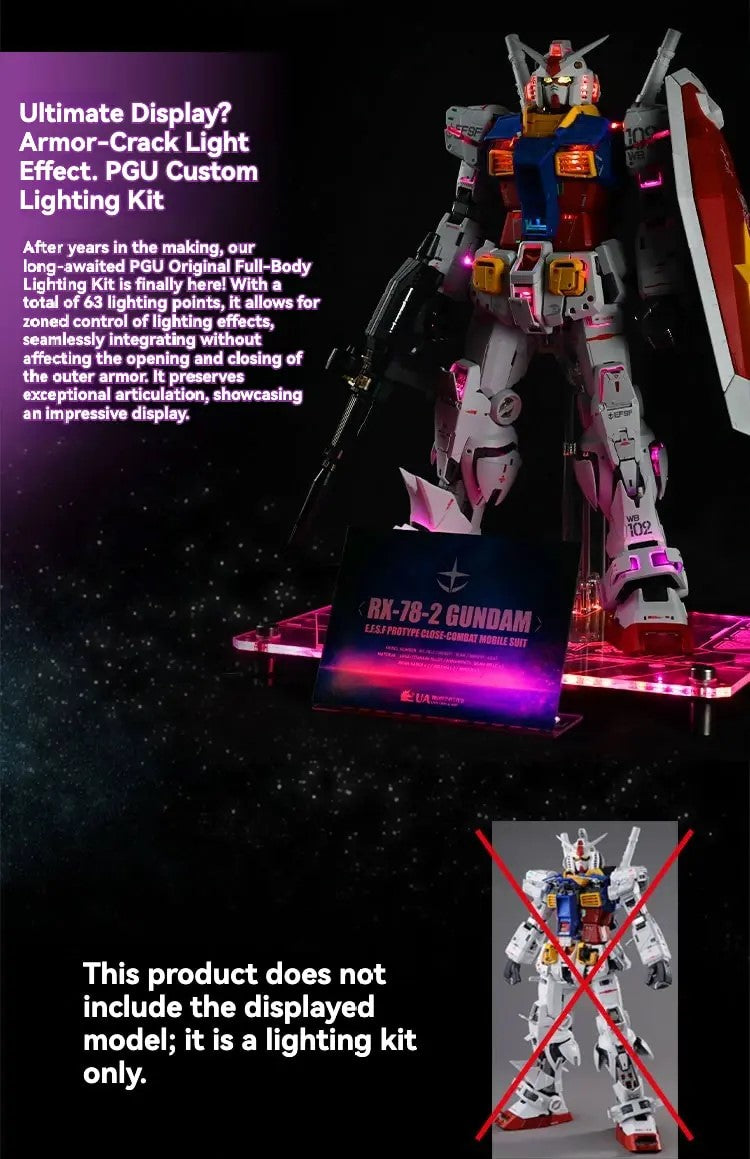 PREORDER UNICORN X Art Studio PG Unleased Gundam RX-78-2 Custom Light Set Deluxe Version