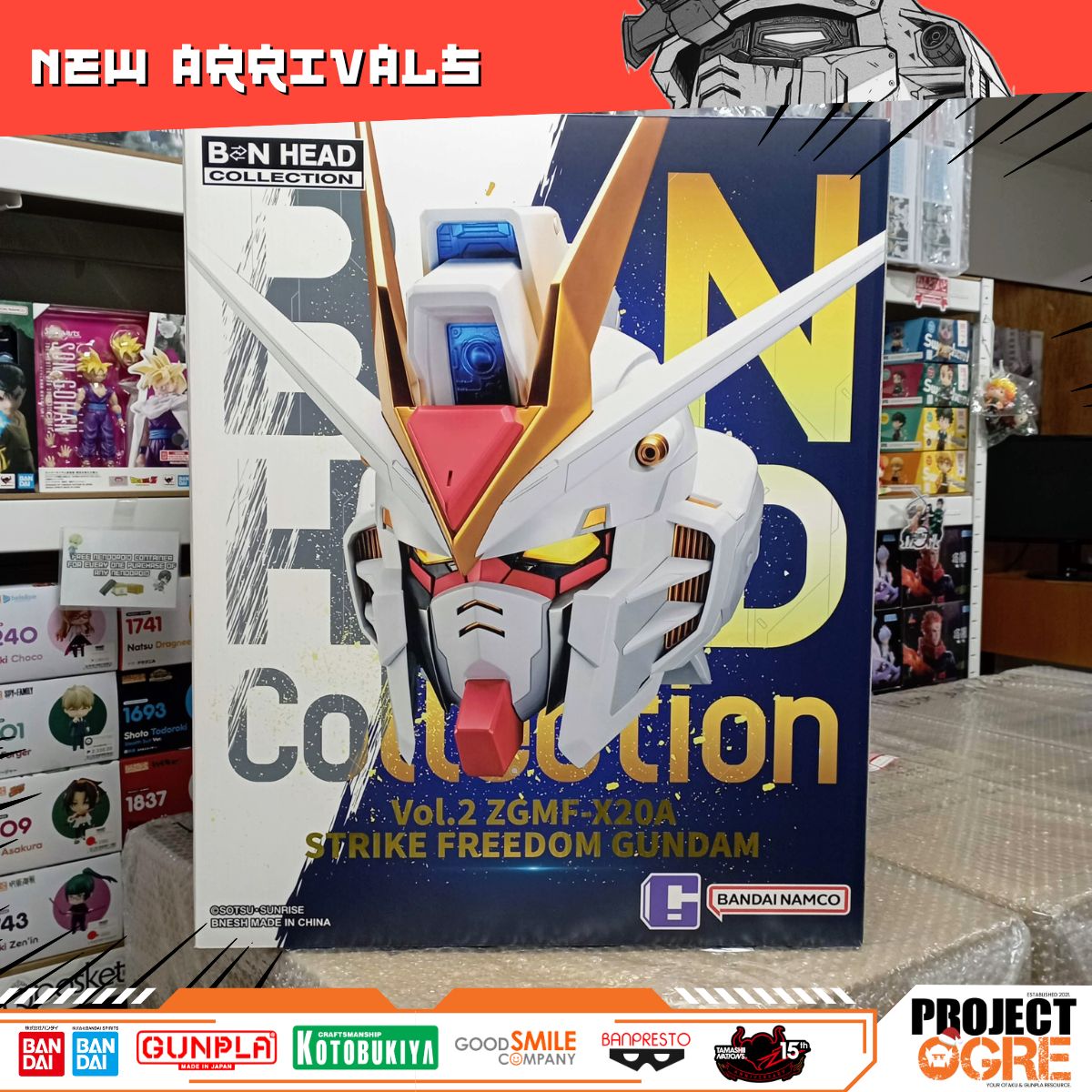 IN STOCK Bandai Namco BN Head Collection Vol. 2 Strike Freedom Gundam