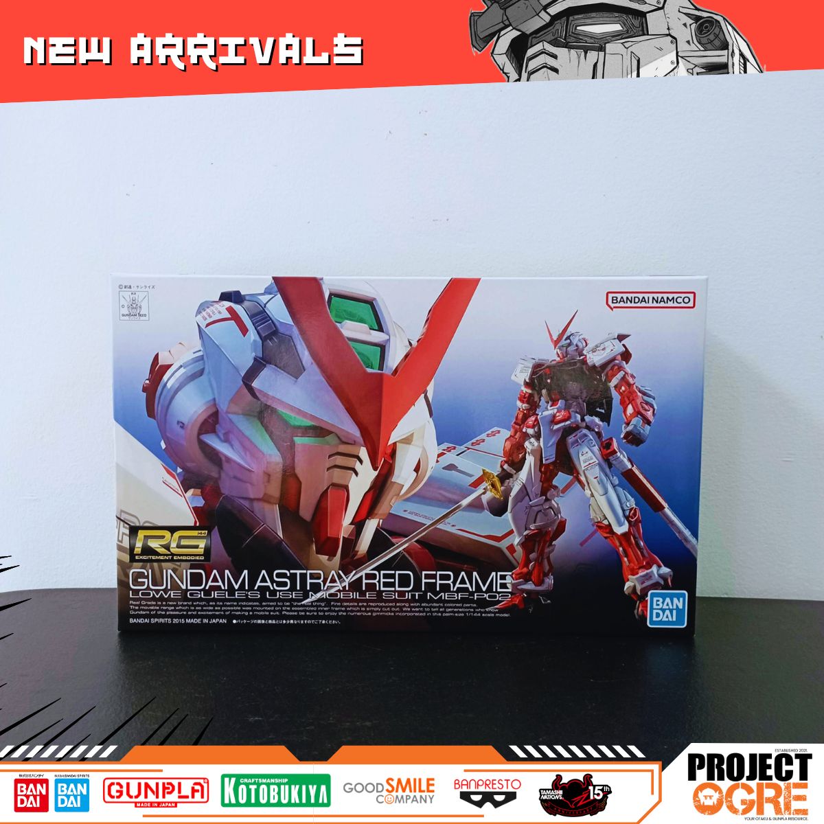 IN STOCK RG 1/144  MBF-P02 Gundam Astray Red Frame