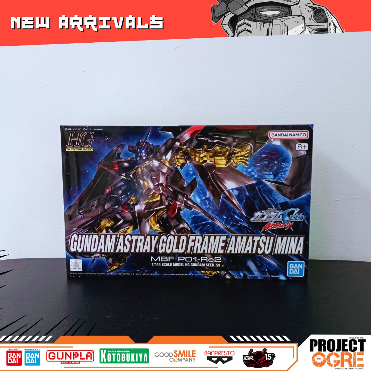 IN STOCK HG 1/144 Gundam Astray Gold Frame Amatsu Mina