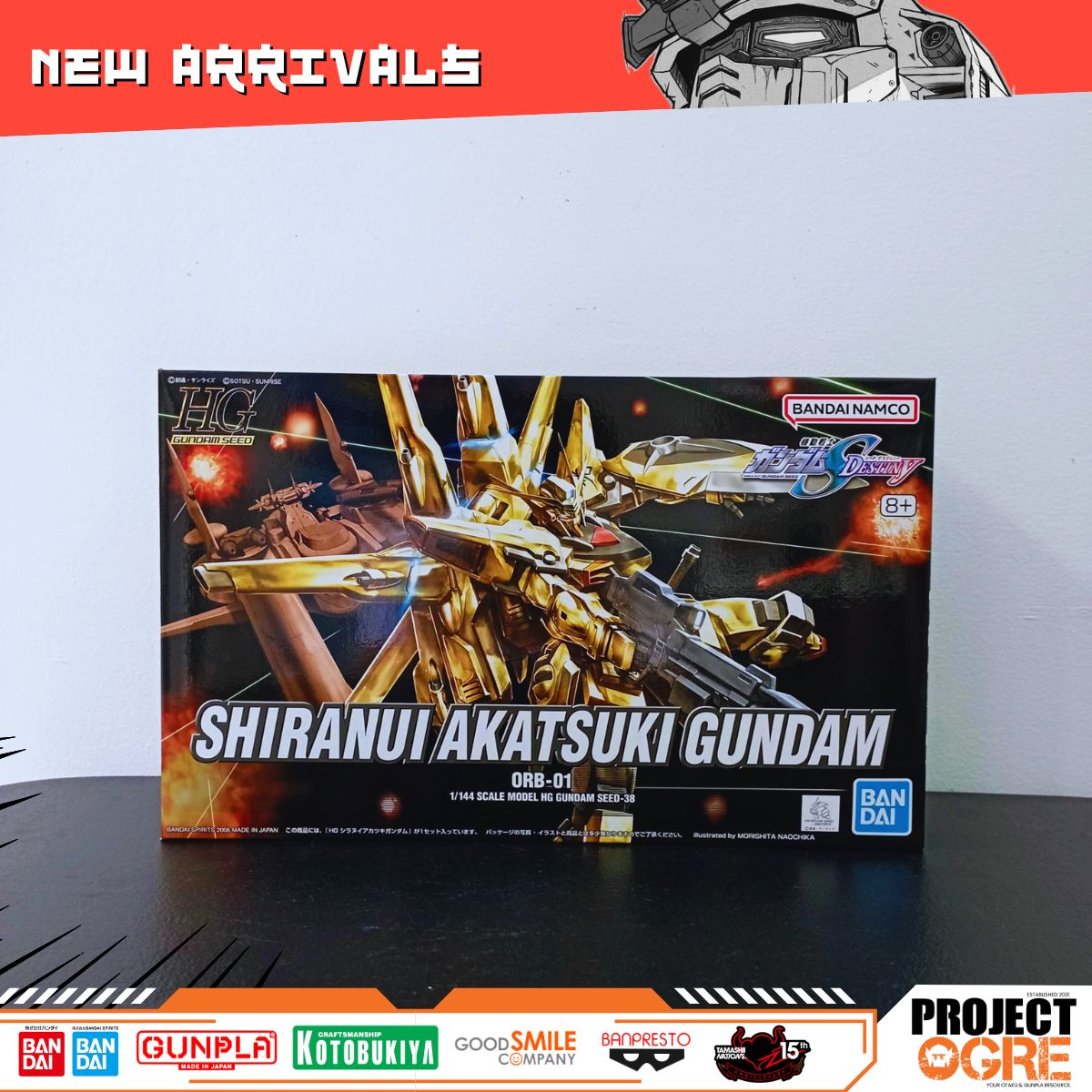 IN STOCK  HG #38 Shiranui Akatsuki Gundam 1/144 Scale Model Kit