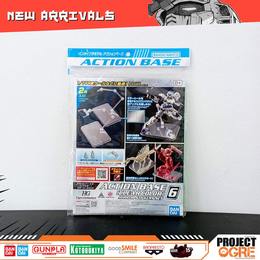 IN STOCK Action Base 6 Clear Color Mirror Sticker Set