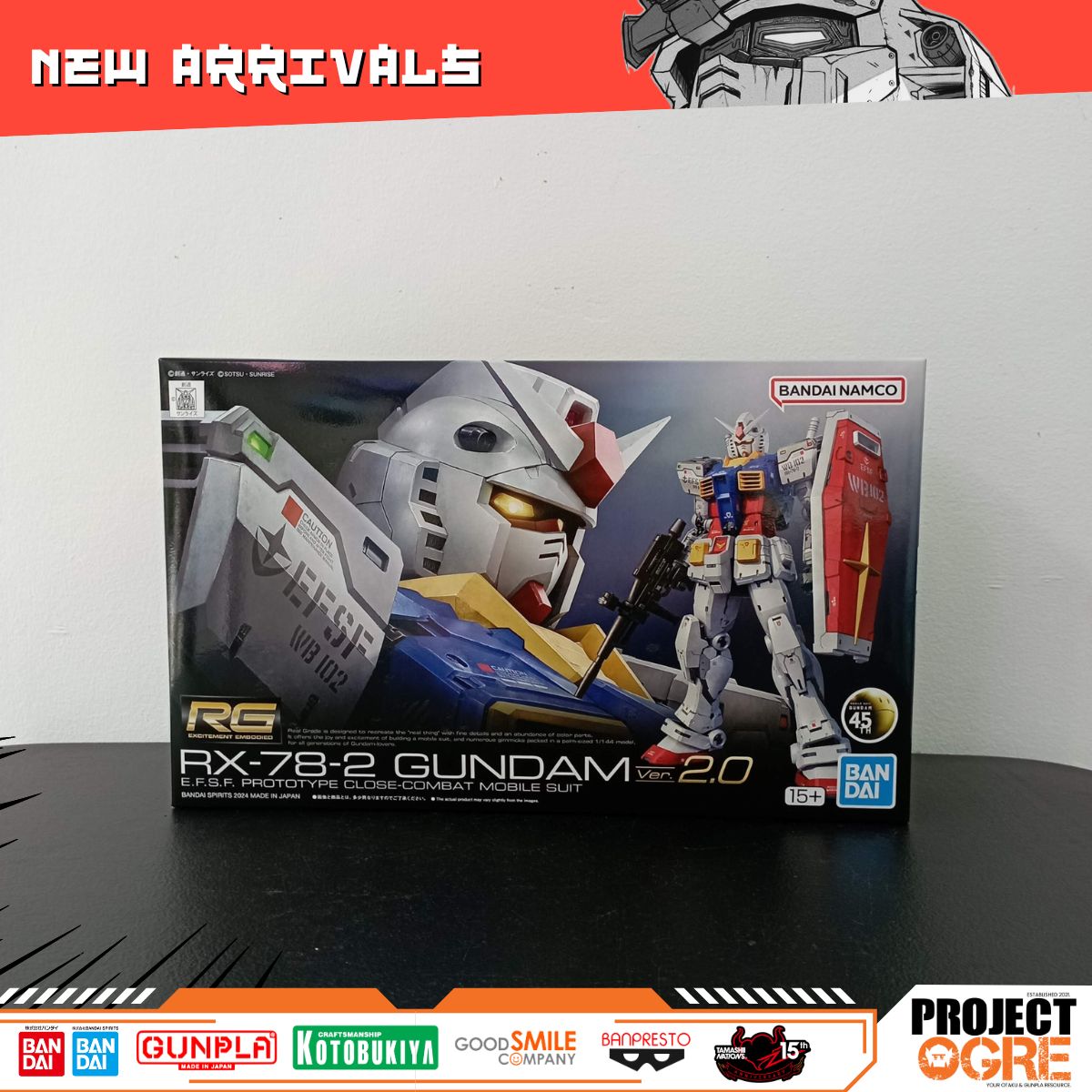 IN STOCK 1/144 RG RX-78-2 Gundam Ver.2.0