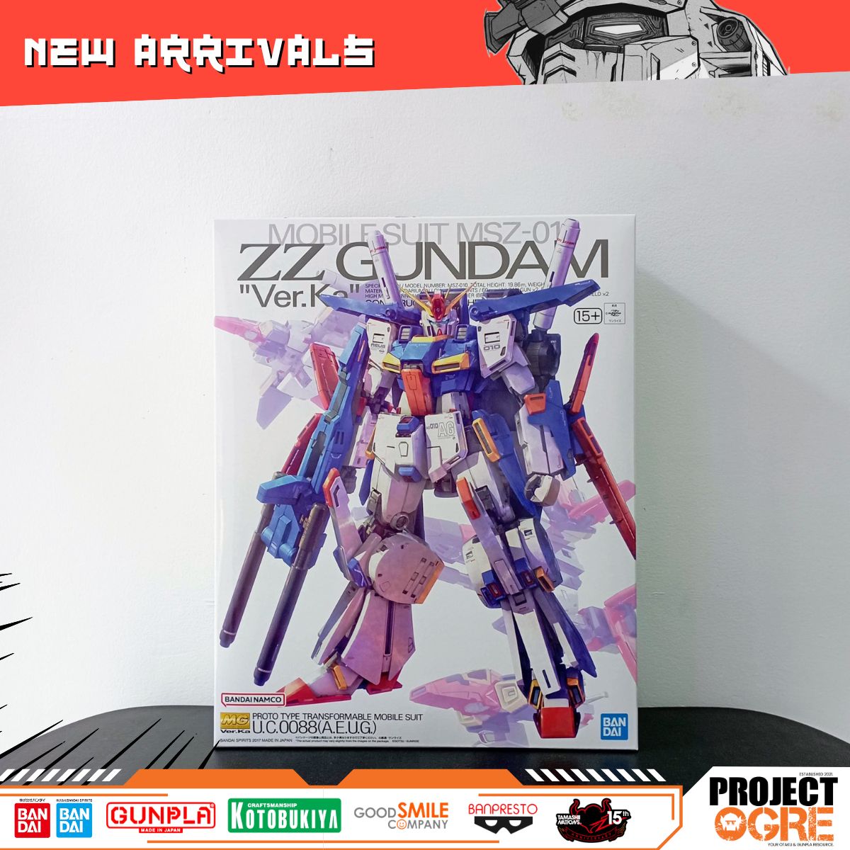 IN STOCK MG 1/100 ZZ Gundam Ver.Ka