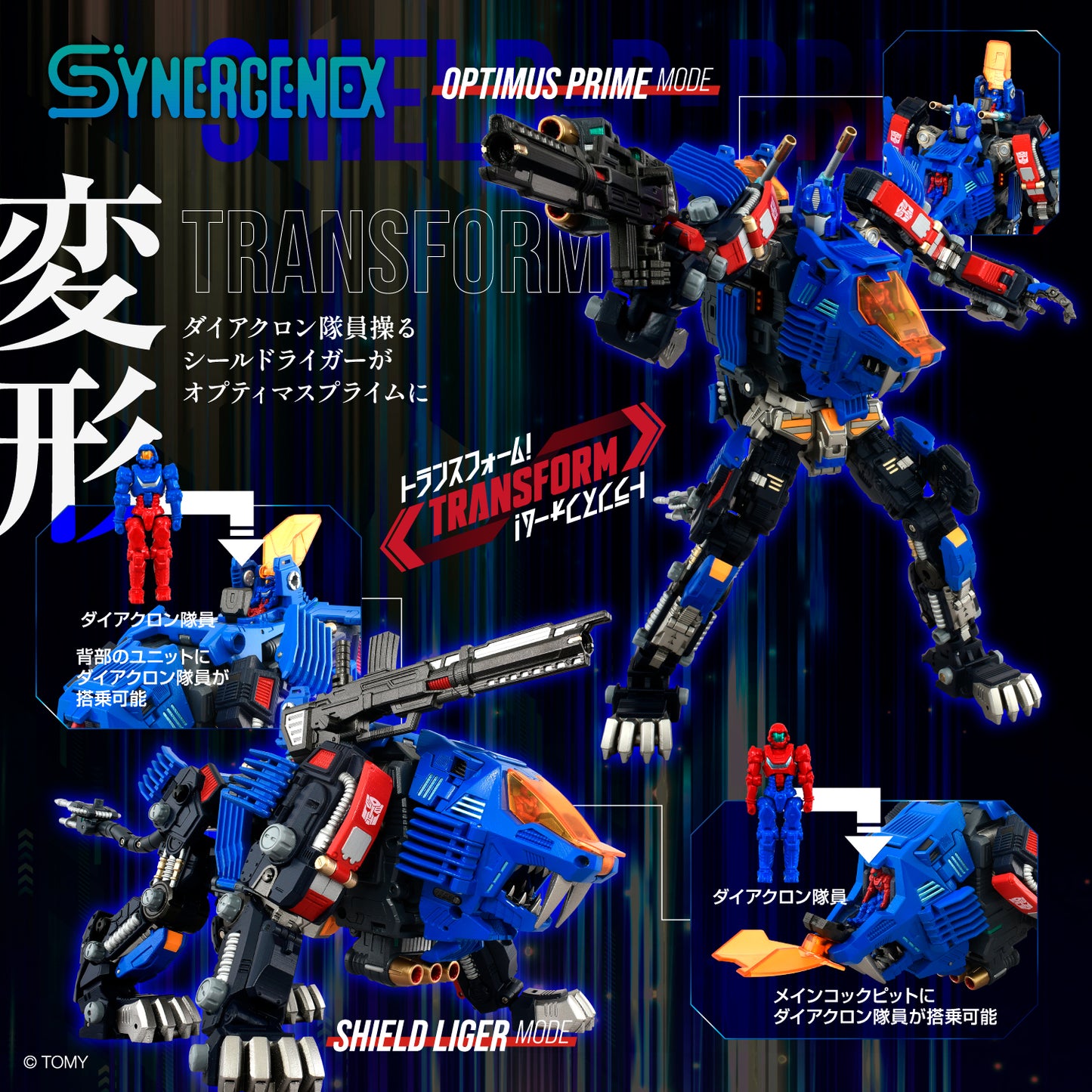 PREORDER SYNERGENEX SERIES – SHIELD-D-PRIME TRANSFORMERS × ZOIDS × DIACLONE