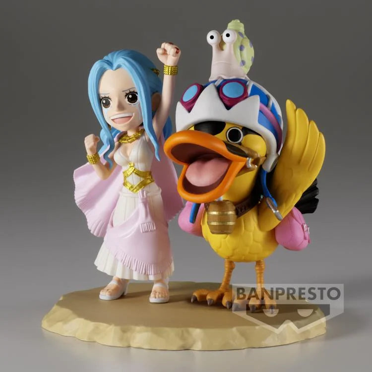 PREORDER One Piece World Collectable Figure Log Stories Nefertari Vivi & Karoo