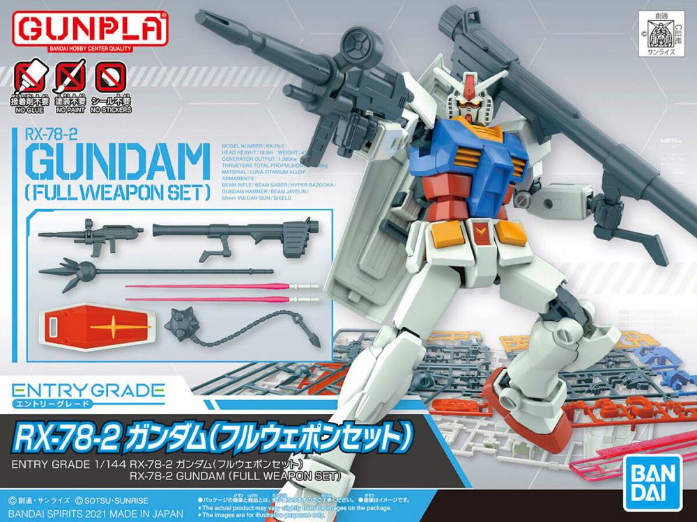 IN STOCK Entry Grade 1/144 RX-78-2 Gundam Full Weapon Set