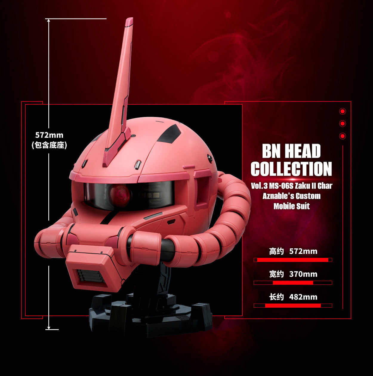 PREORDER Gundam BN Head Collection Vol. 3 Char's Zaku II