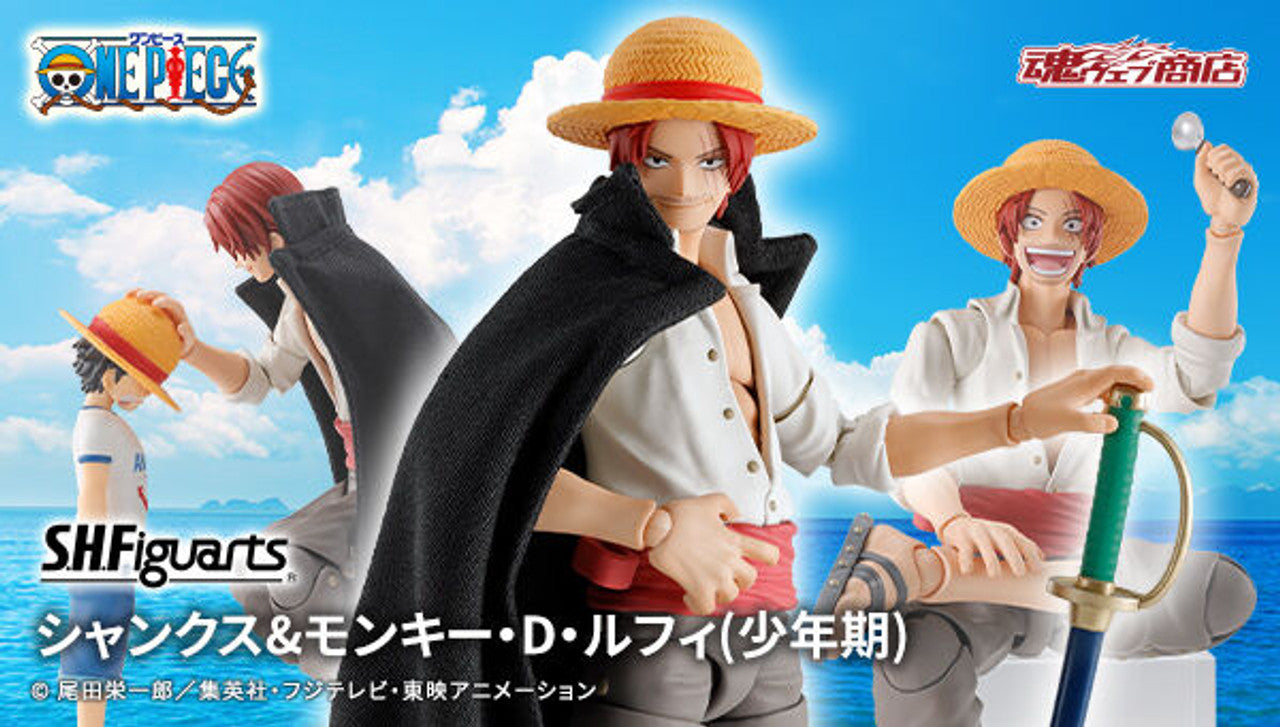 PREORDER S.H.Figuarts Red-Haired Shanks & Monkey D. Luffy (KID ERA) Action Figure