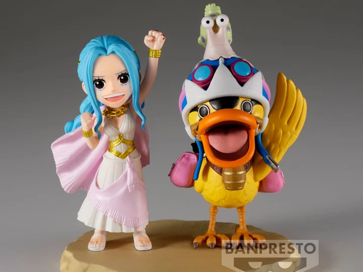 PREORDER One Piece World Collectable Figure Log Stories Nefertari Vivi & Karoo