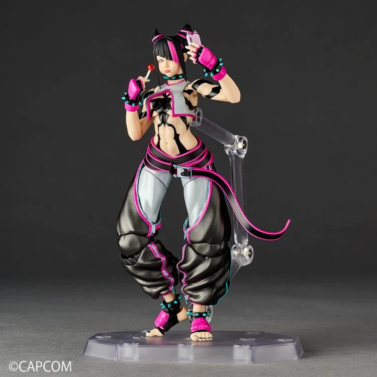 PREORDER "Street Fighter 6 Amazing Yamaguchi Revoltech NR065 Juri Action Figure "