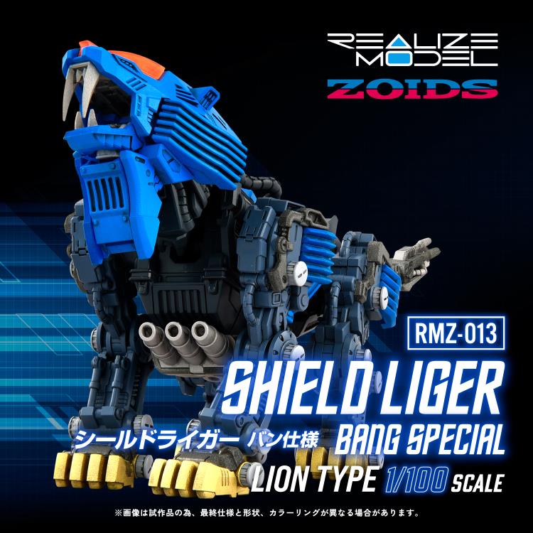 PREORDER Zoids Realize Model RMZ-013 Shield Liger Bang Special 1/100 Scale Model Kit