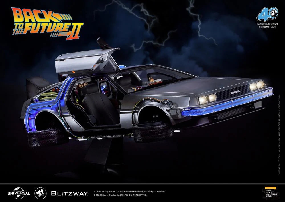 PREORDER Back to the Future Part II DeLorean 1/6 Scale Vehicle