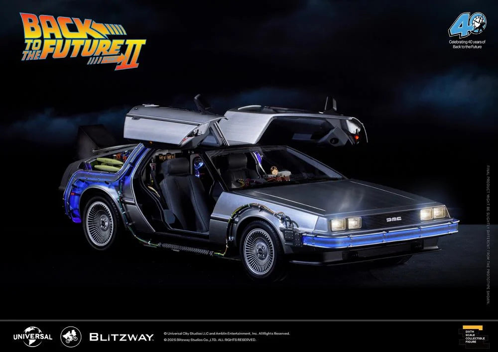 PREORDER Back to the Future Part II DeLorean 1/6 Scale Vehicle