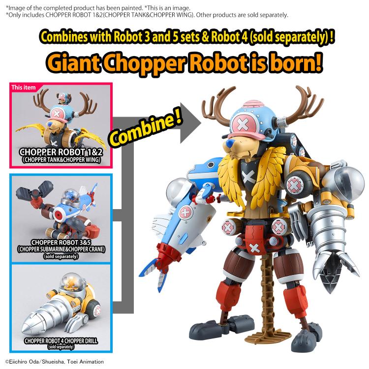 PREORDER One Piece Chopper Robo 01 Chopper Tank & 02 Chopper Wing Model Kit Set