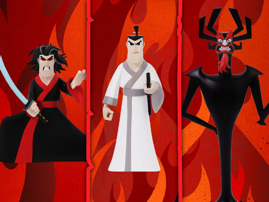 PREORDER Samurai Jack 5 Points Deluxe Action Figure Set (Samurai Jack + Aku + Mad Jack)