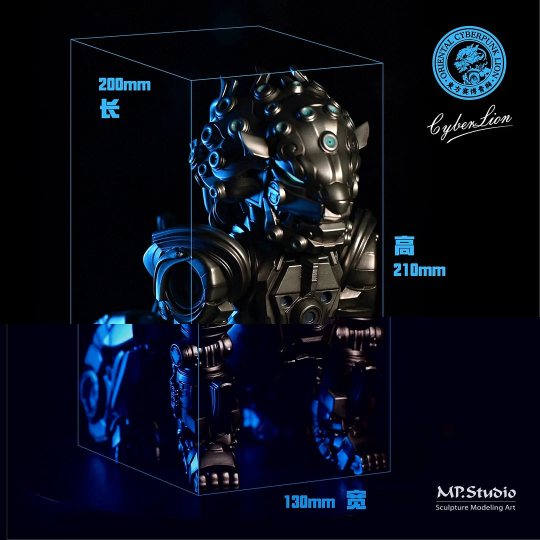 PREORDER MP Studio Cyber Beast series "The Lion Comes to Run" · Cyber Leo Static Feng Shui MP001 Statue (GK)