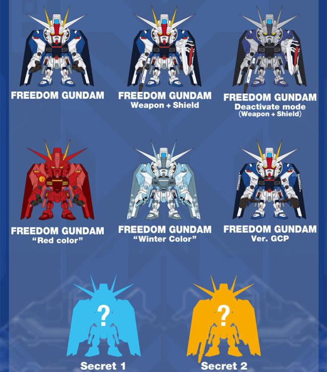 PREORDER BOX OF 8 PCS - QMSV MINI FREEDOM GUNDAM