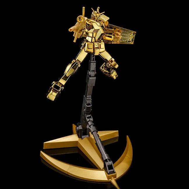 IN STOCK HG Gundam Base Limited Prize RX-78-2 Gundam [Gold Coating] Mobile Suit Gundam with Limited Metallic Action Base 1