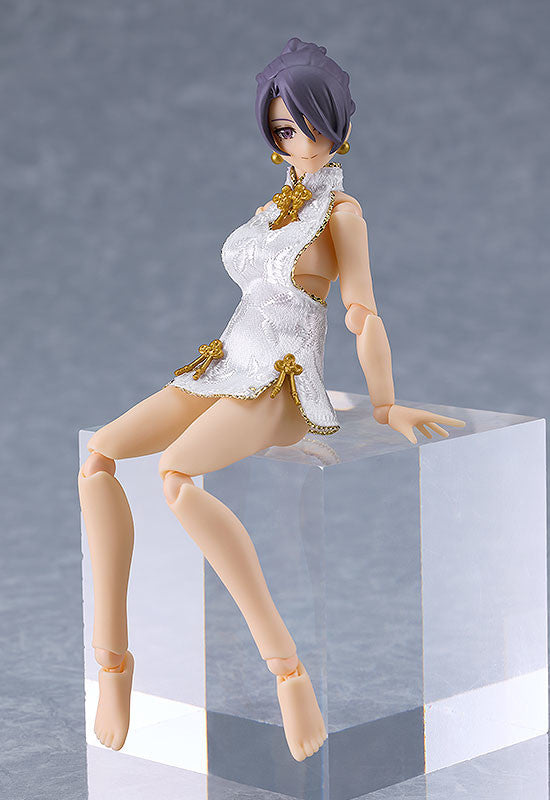 PREORDER figma Female Body (Mika) with Mini Skirt Chinese Dress Outfit (White)