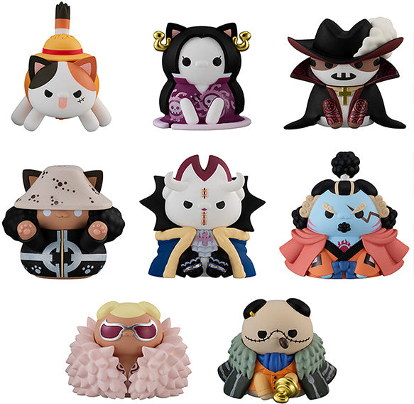 PREORDER SET OF 8 MEGA CAT PROJECT ONE PIECE  Nyan Piece Nyan! Ver. Luffy ＆ the Seven Warlords of the Sea