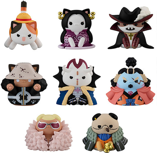 PREORDER SET OF 8 MEGA CAT PROJECT ONE PIECE  Nyan Piece Nyan! Ver. Luffy ＆ the Seven Warlords of the Sea