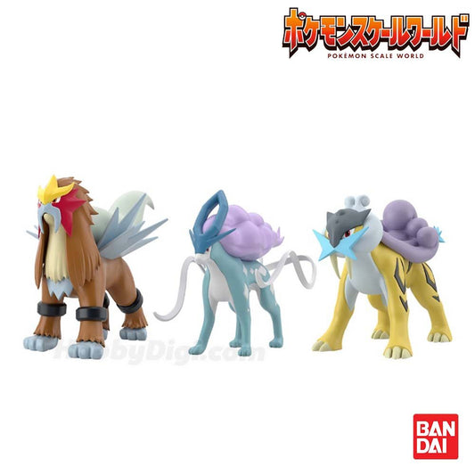 PREORDER Premium Bandai - Pokemon Scale World Johto Region Entei & Suicune & Raikou Set