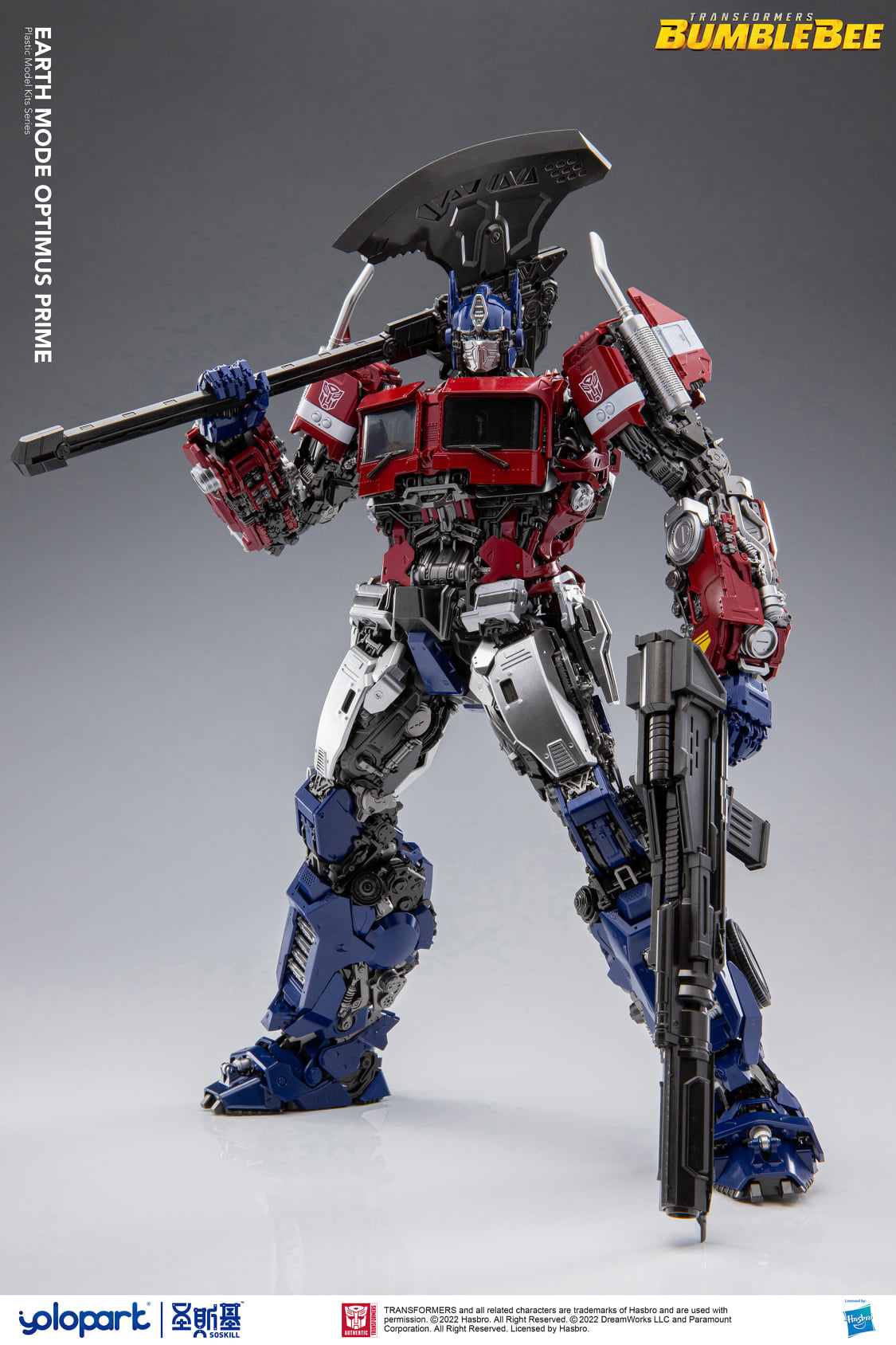 PREORDER Yolopark Hasbro Bumblebee Movie- Model Kit Optimus Prime 30cm (Earth Mode) - February 2023 Release