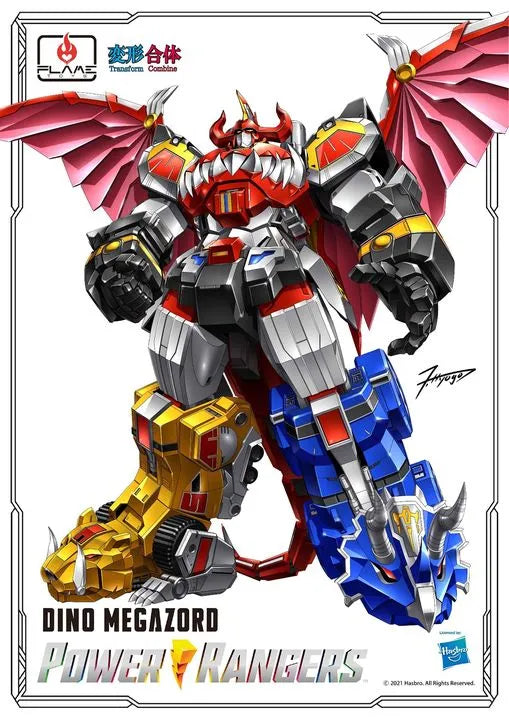 PREORDER Flame Toys GO! Kara Kuri Combine Dino Mighty Morphin Megazord