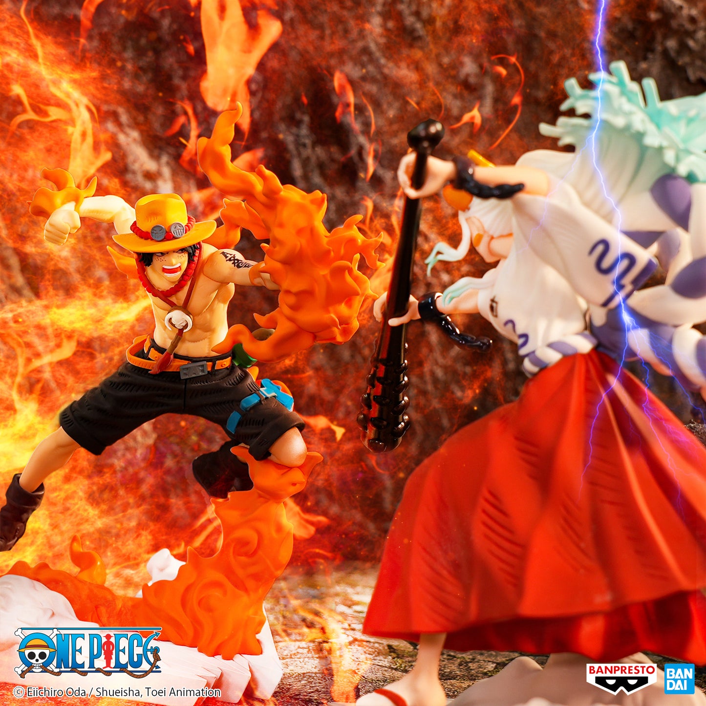 PREORDER SET OF 2 - ONE PIECE SENKOZEKKEI PORTGAS D. ACE & YAMATO