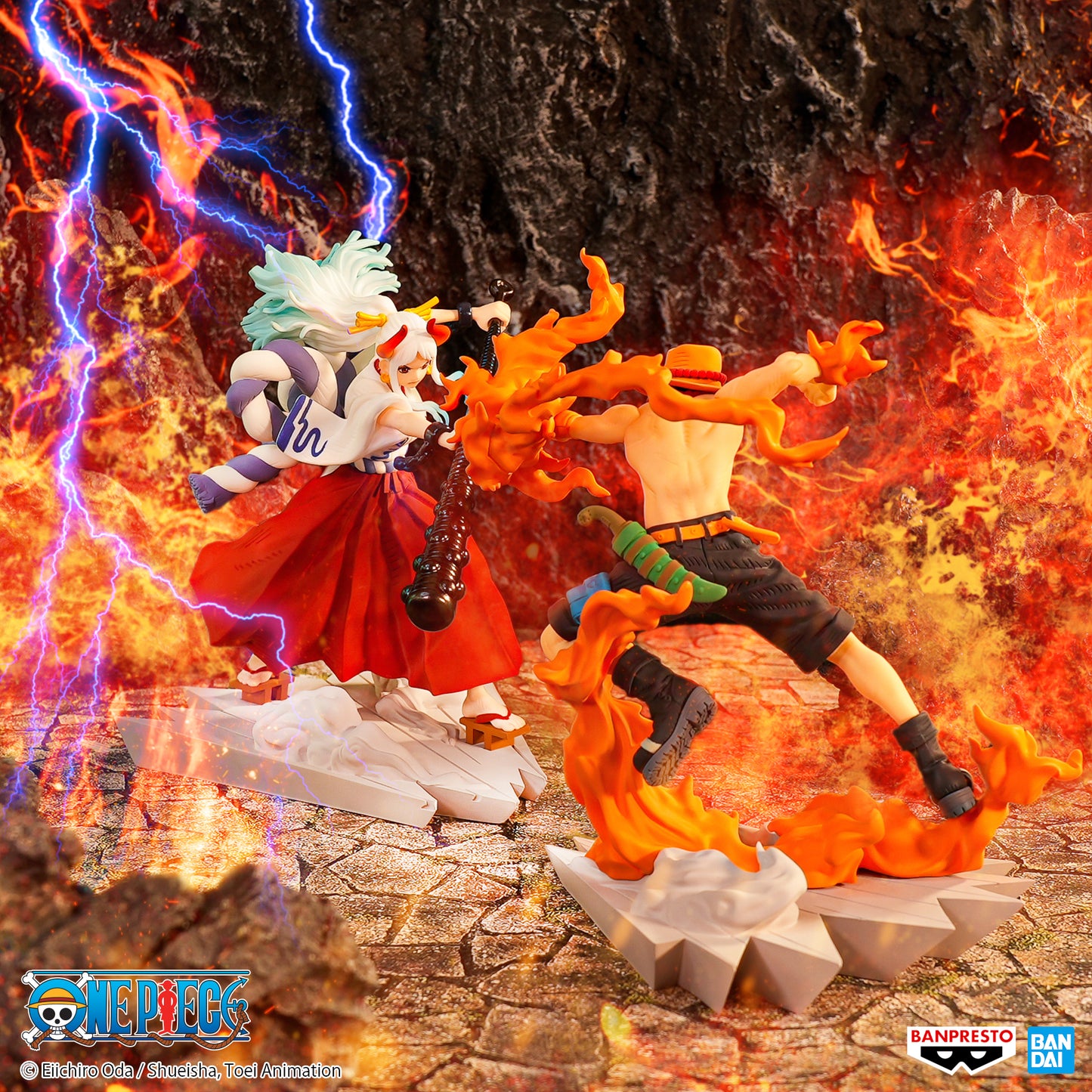 PREORDER SET OF 2 - ONE PIECE SENKOZEKKEI PORTGAS D. ACE & YAMATO