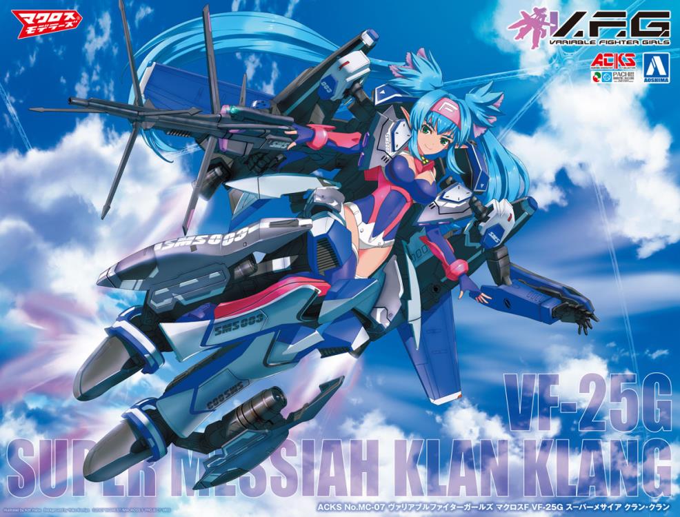 PREORDER JPY9800 Macross V.F.G. VF-25G Super Messiah Klan Klang Model Kit