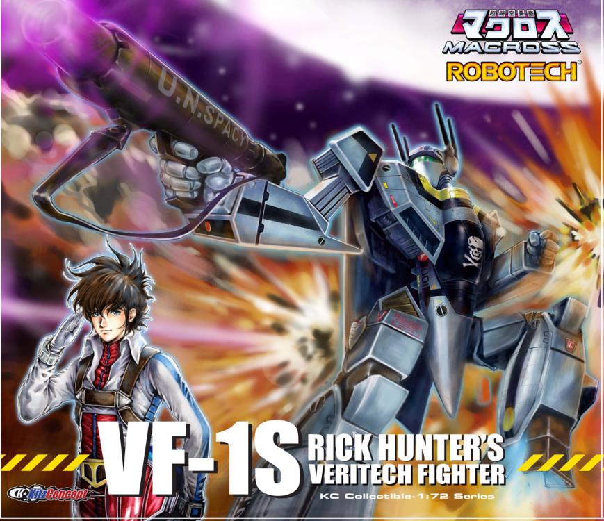 PREORDER Macross VF-1S Rick Hunter's Veritech Fighter (New Version) 1/72 Scale Figure