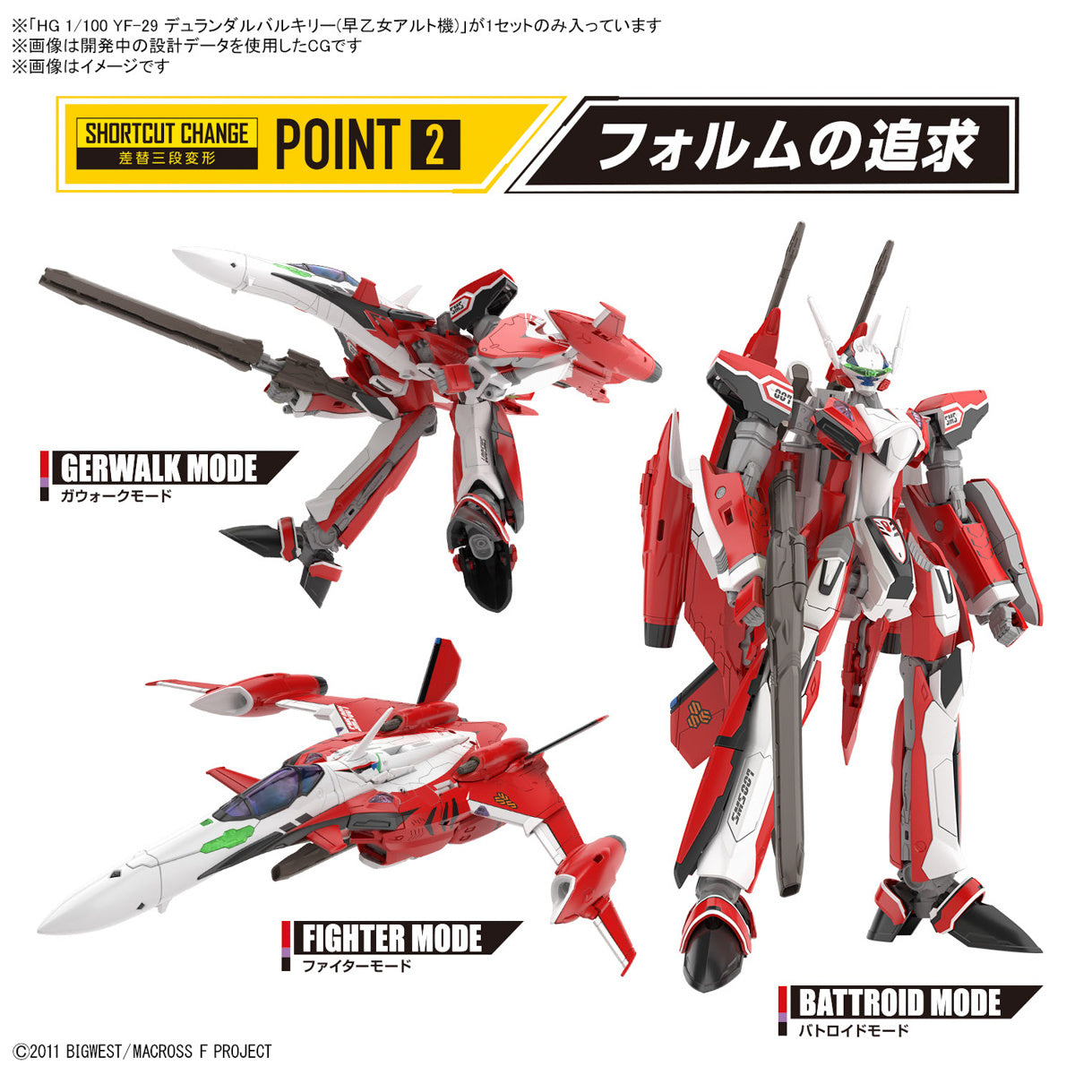 PREORDER 1/100 HG YF-29 Durandal Valkyrie (Saotome Alto Machine) Macross Frontier